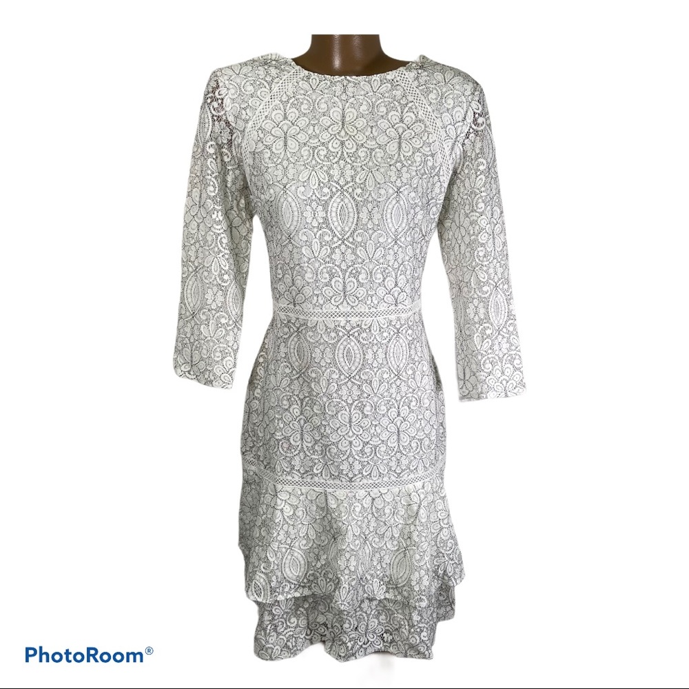 Lauren Ralph Lauren Lace Dress - White/Black 10